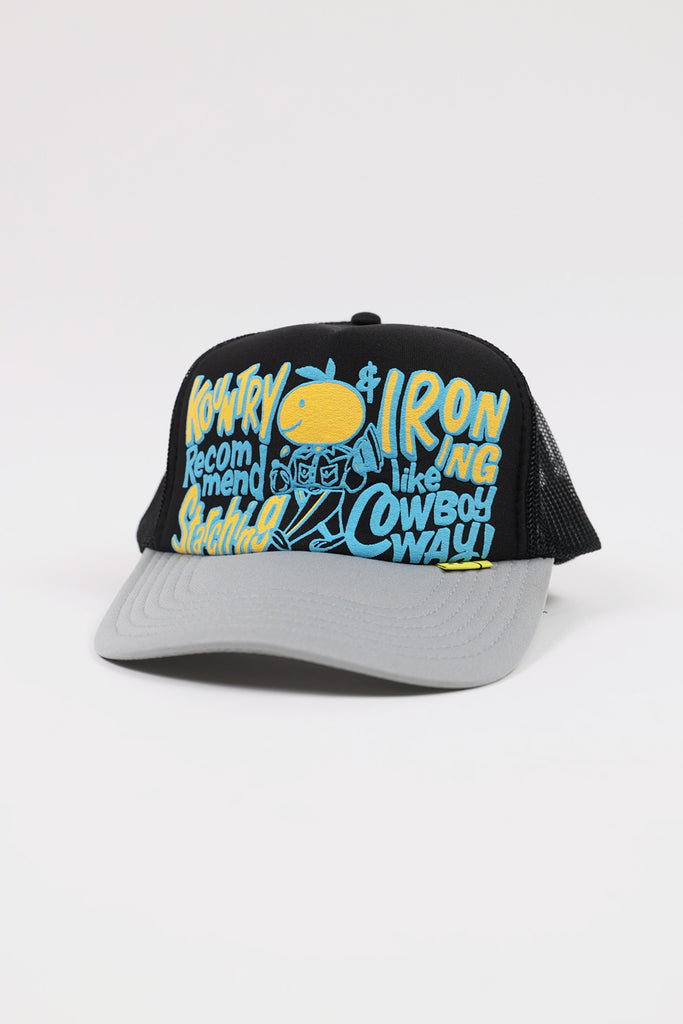 Kapital - CONEYCOWBOWY Trucker CAP - Black x Gray - Canoe Club
