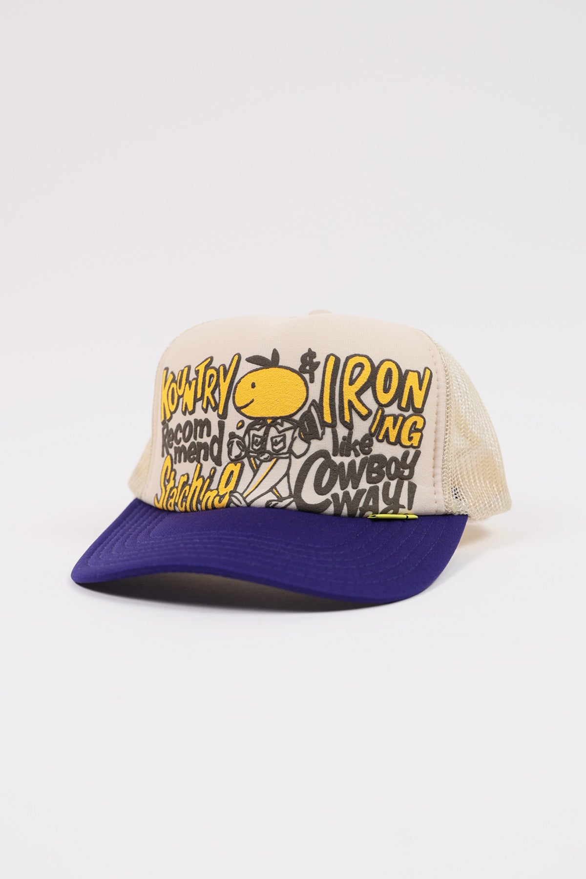 Kapital - CONEYCOWBOWY Trucker CAP - Ecru x Purple - Canoe Club