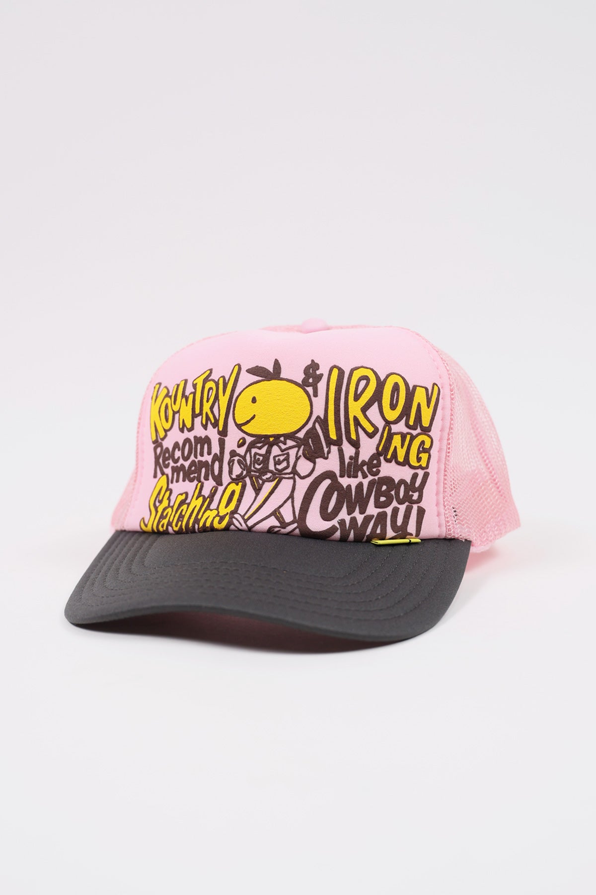Kapital - CONEYCOWBOWY Trucker CAP - Pink x Charcoal - Canoe Club