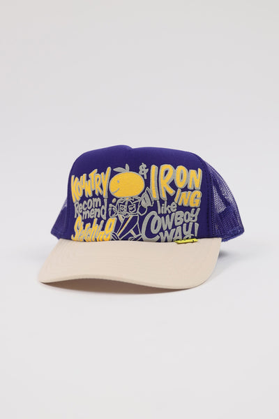 CONEYCOWBOWY Trucker CAP - Purple x Ecru