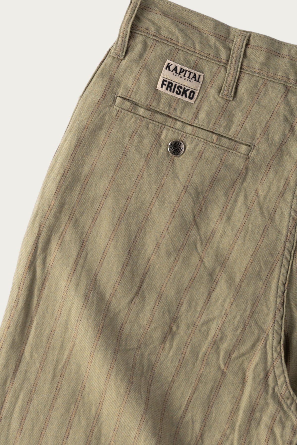 Kapital - Cotton Linen GIBSON Stripe 5P FRISKO - Light Green - Canoe Club