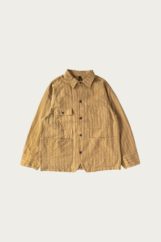 Kapital - Cotton Linen GIBSON Stripe CACTUS Coverall - Gold - Canoe Club