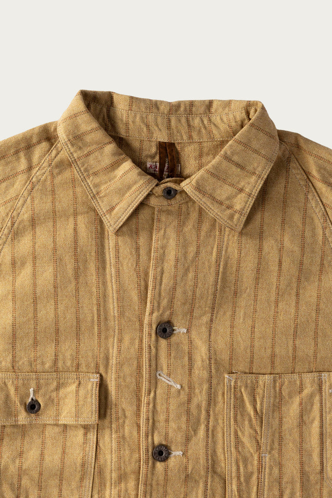 Kapital - Cotton Linen GIBSON Stripe CACTUS Coverall - Gold - Canoe Club
