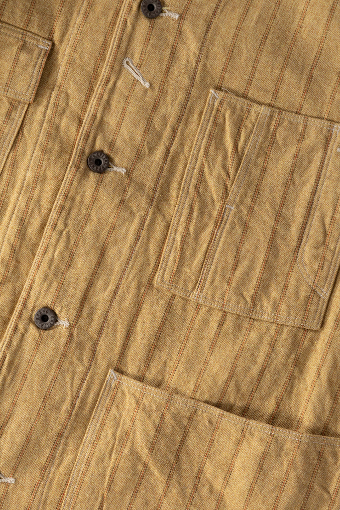 Kapital - Cotton Linen GIBSON Stripe CACTUS Coverall - Gold - Canoe Club