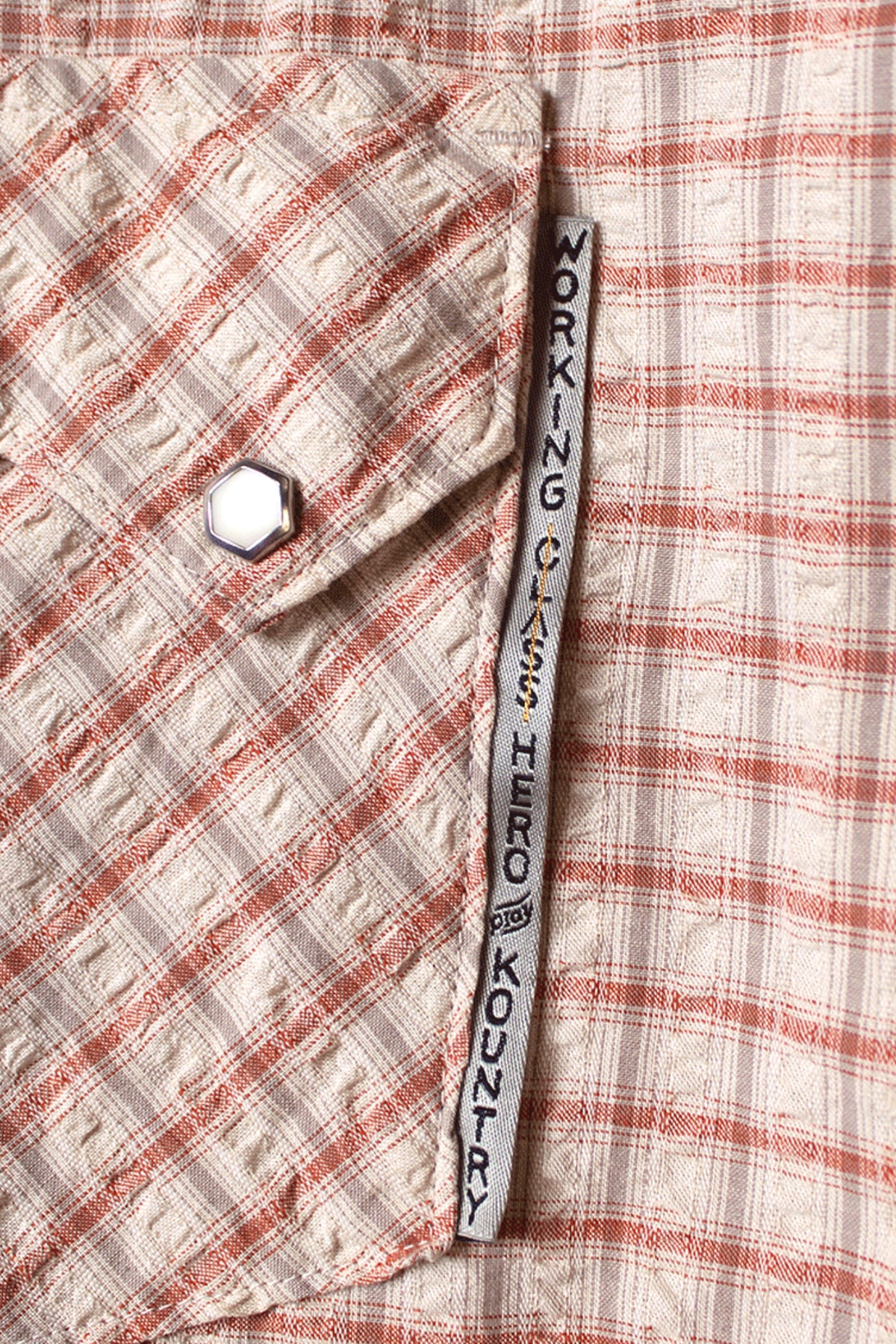 Kapital - Cotton Linen Seersucker Check Open-Collar Western BIG Shirt - Red - Canoe Club