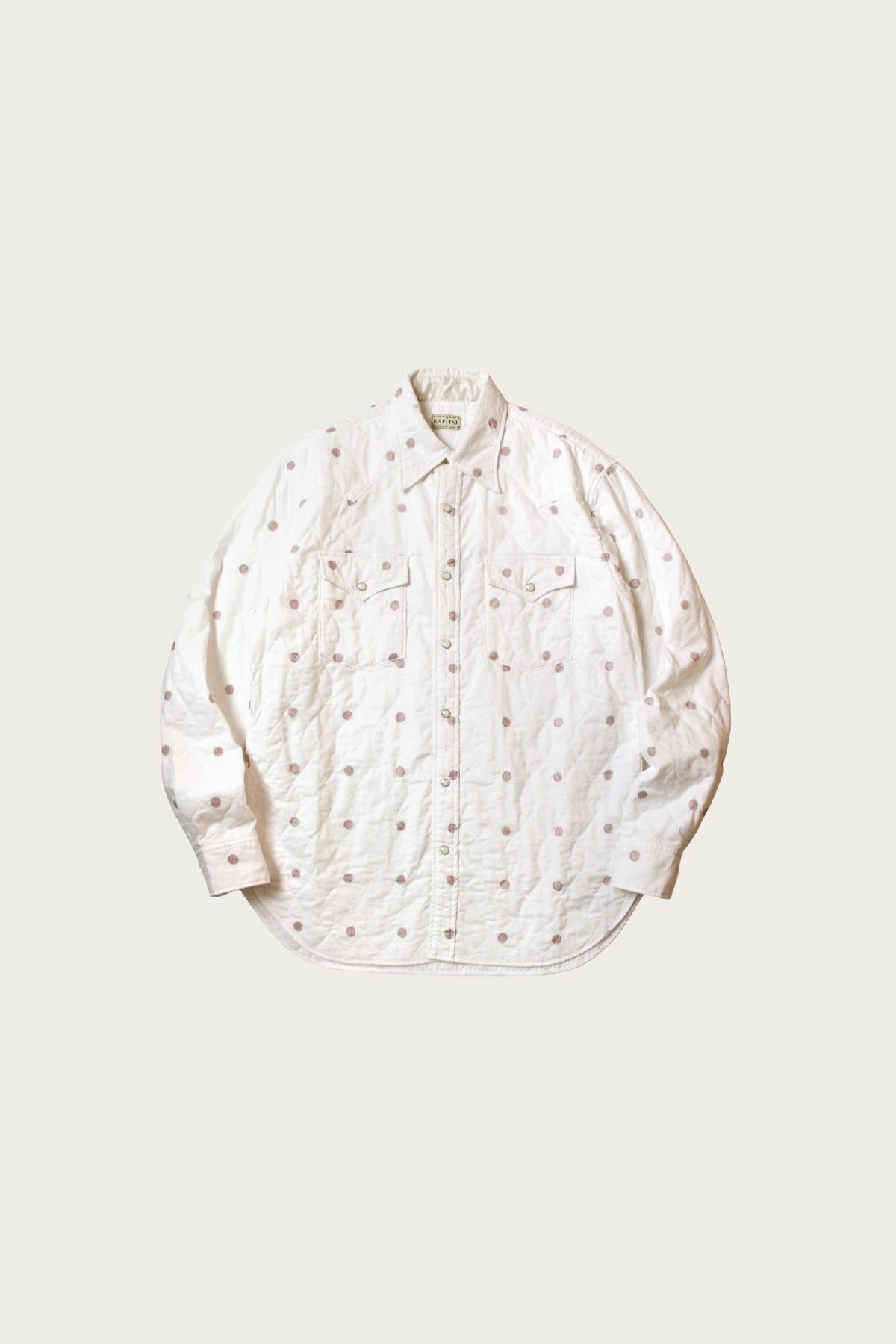 Kapital - Cotton Quilting MAMEMON HUSKY Western Shirt - White - Canoe Club