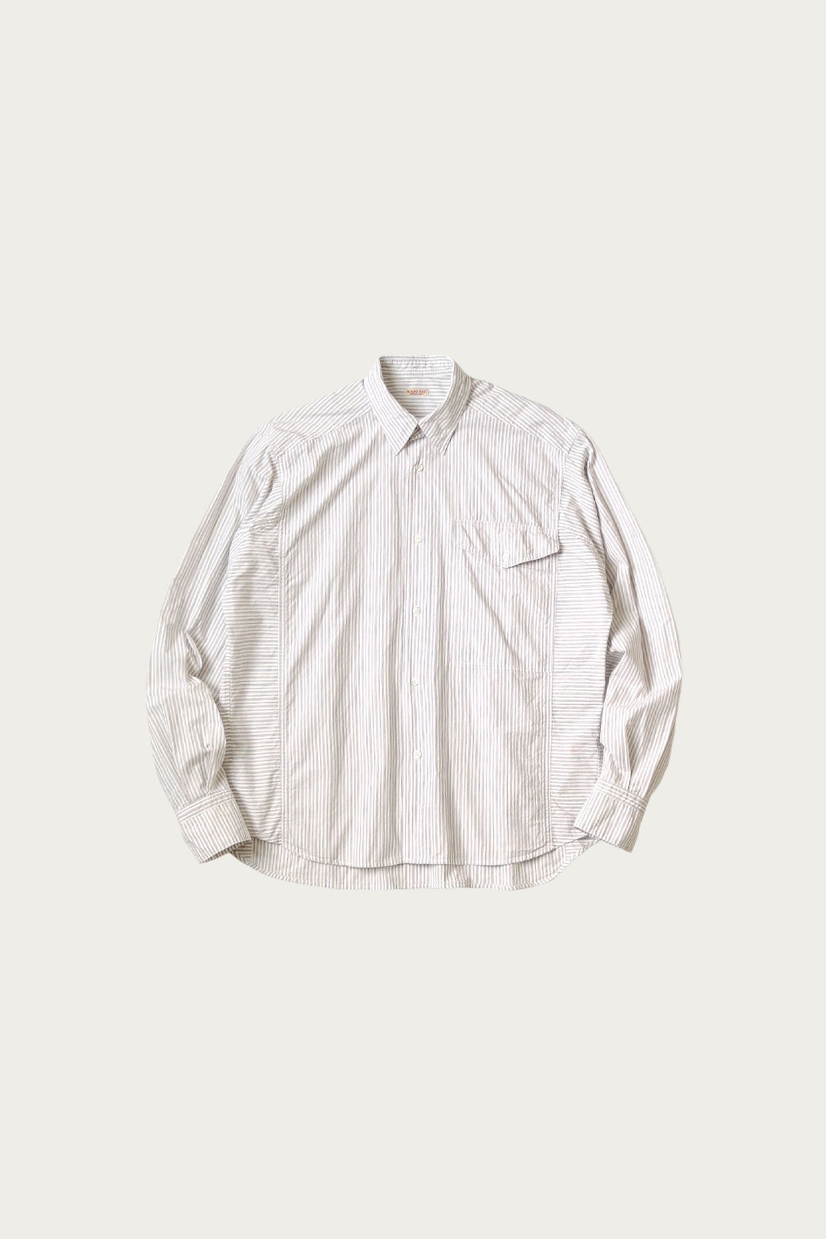Kapital - Cotton Stripe CABIN Work Shirt - White - Canoe Club