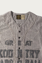 Kapital - Cotton Wool GREAT KOUNTRY Baseball Shirt (KOUNTRY DREAM CATCH Remake) - Light Grey - Canoe Club