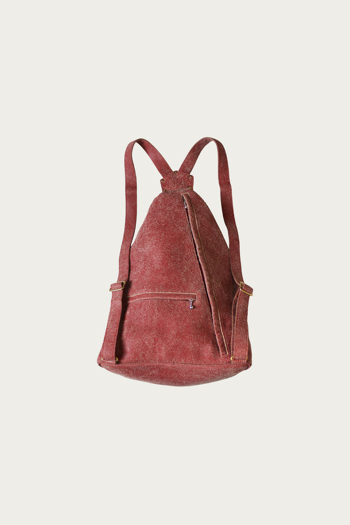 Kapital - Crack Leather HARVEY MEDICINE Rucksack - Red - Canoe Club