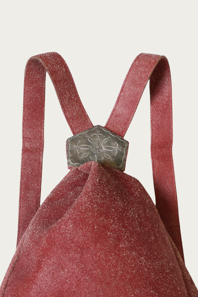 Kapital - Crack Leather HARVEY MEDICINE Rucksack - Red - Canoe Club