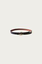 Kapital - Leather DD Buckle Belt - Black - Canoe Club
