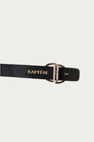 Kapital - Leather DD Buckle Belt - Black - Canoe Club