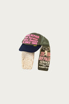 Kapital - DENIM REPAIR SERVICE LUMBER Trucker Cap - Khaki/Navy - Canoe Club