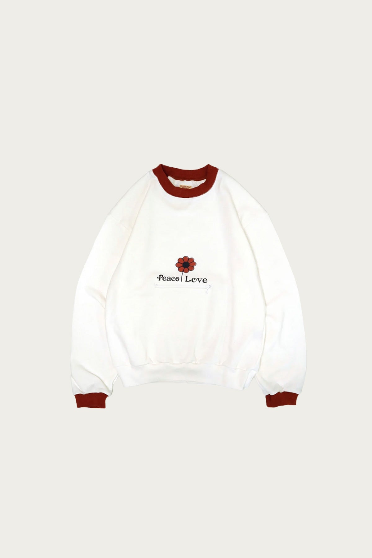 Kapital - ECO SWT Knit COOKIE Pocket Crew SWT (BUD FLOWER) - White - Canoe Club