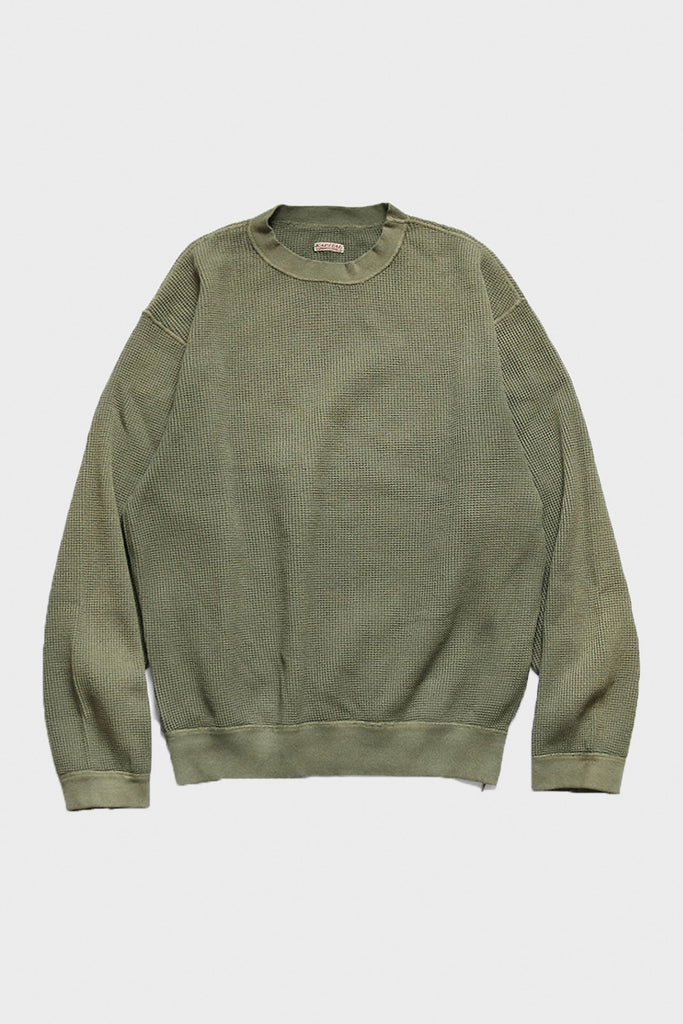 Kapital - ECO Waffle BIG SWT - Khaki - Canoe Club