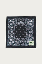 Kapital - Fastcolor Selvedge Bandanna (CHURCHILL GARDEN) 20x20 - Black - Canoe Club
