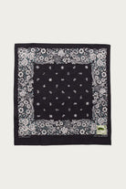 Kapital - Fastcolor Selvedge Bandanna (CHURCHILL GARDEN) 30x30 - Black - Canoe Club
