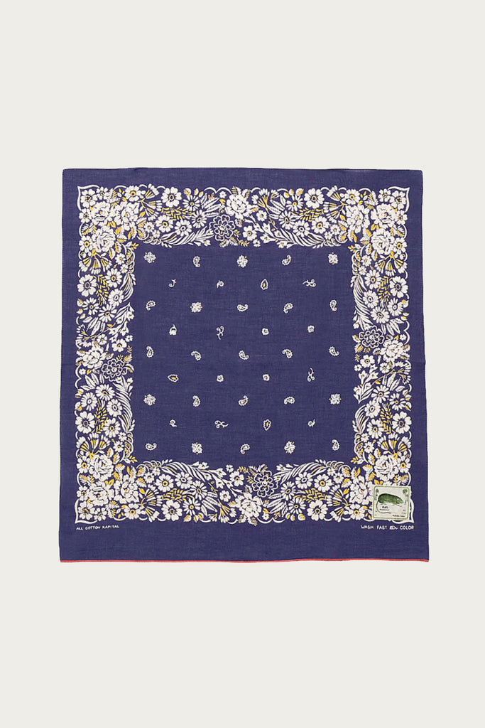 Kapital Fastcolor Selvedge Bandanna (CHURCHILL GARDEN) 30x30