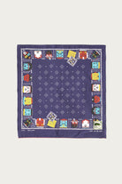 Kapital - Fastcolor Selvedge Bandanna (KACHINA & PECKISH RAINBOWY) - Purple - Canoe Club