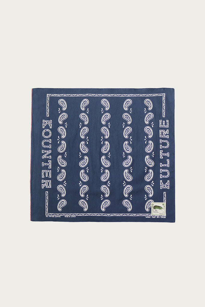 Kapital - Fastcolor Selvedge Bandanna (KOUNTER KULTURE PECOS Paisley) - Navy - Canoe Club