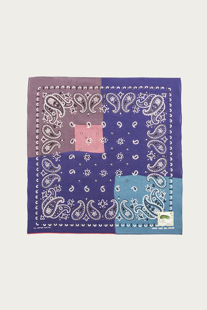 Kapital - Fastcolor Selvedge Bandanna (PaisleyPatchwork) - Purple - Canoe Club