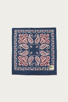 Kapital - Fastcolor Selvedge Bandanna (SAMBO Paisely) 15x15 - Navy - Canoe Club