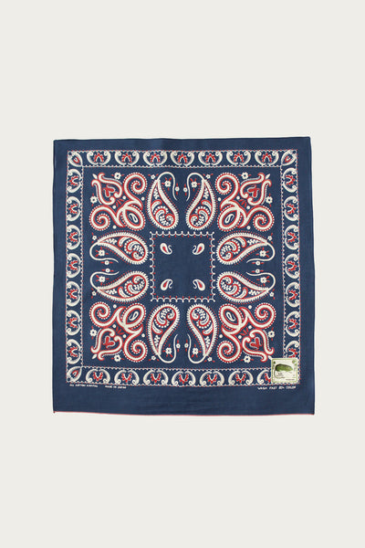 Kapital Fastcolor Selvedge Bandanna (SAMBO Paisely) 20x20 | Sax