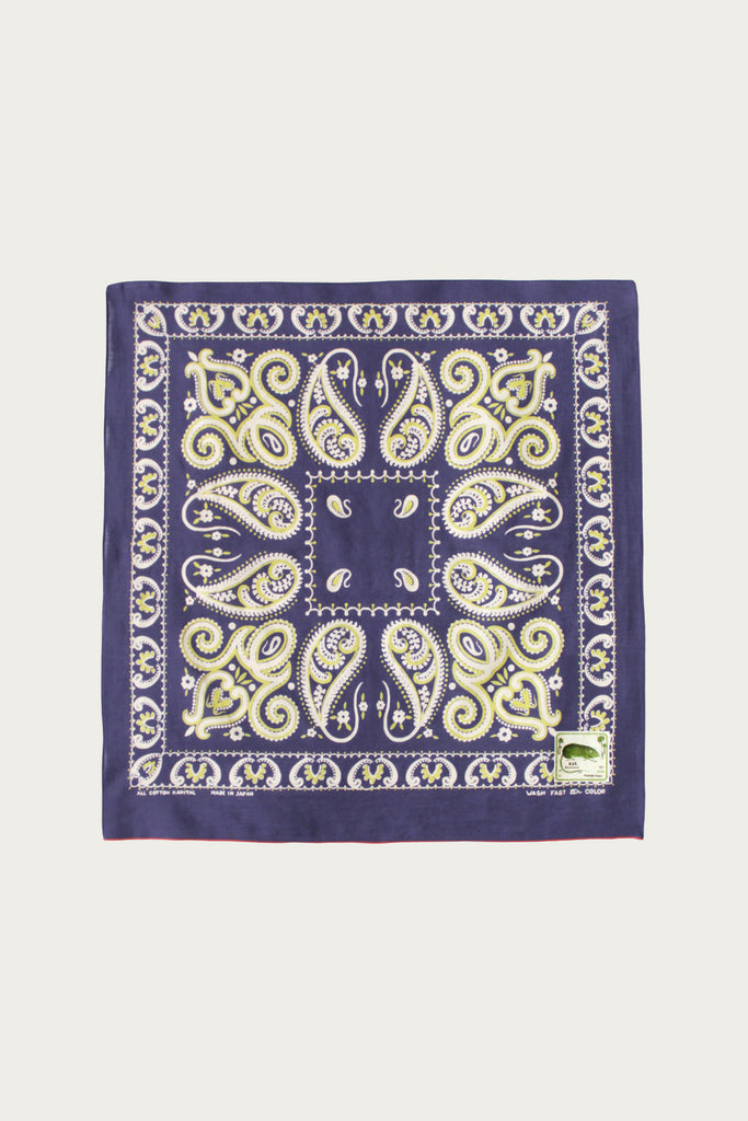 Kapital - Fastcolor Selvedge Bandanna (SAMBO Paisely) 20x20 - Purple - Canoe Club