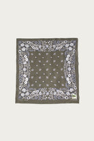 Kapital - Fastcolor Selvedge Bandanna (CHURCHILL GARDEN) 15x15 - Khaki - Canoe Club