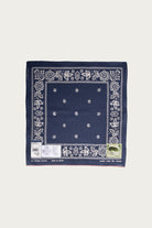Kapital - Fastcolor Selvedge Bandanna (ESCARGOT FLOWER) 15x15 - Navy - Canoe Club