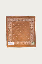 Kapital - Fastcolor Selvedge Bandanna (ESCARGOT FLOWER) 20x20 - Brown - Canoe Club