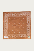 Kapital - Fastcolor Selvedge Bandanna (ESCARGOT FLOWER) 30x30 - Brown - Canoe Club
