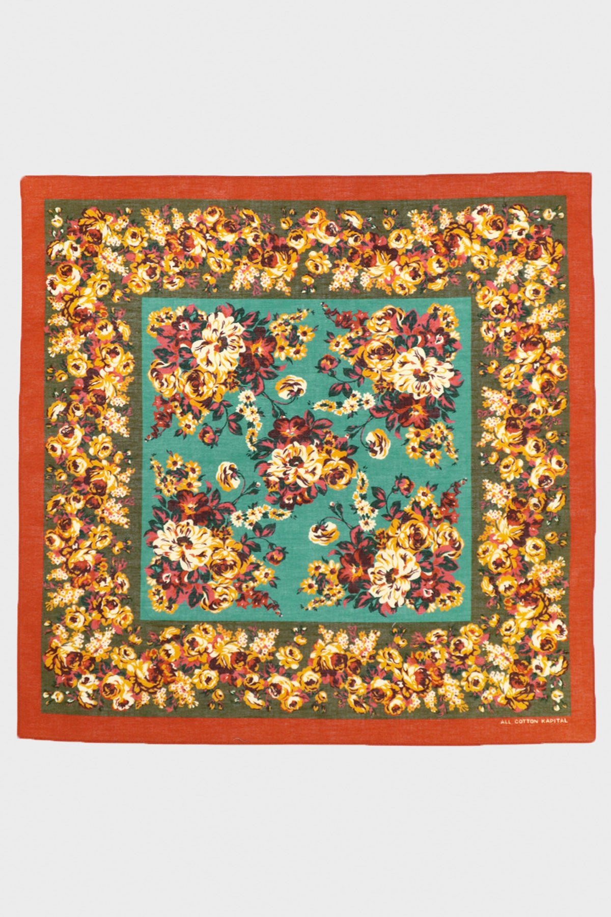 Kapital - Fastcolor Selvedge Bandanna (NADESHIKO-Champetre) - Red - Canoe Club