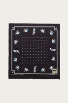 Kapital - Fastcolor Selvedge Bandanna (RICE SEEDING) 20x20 - Black - Canoe Club
