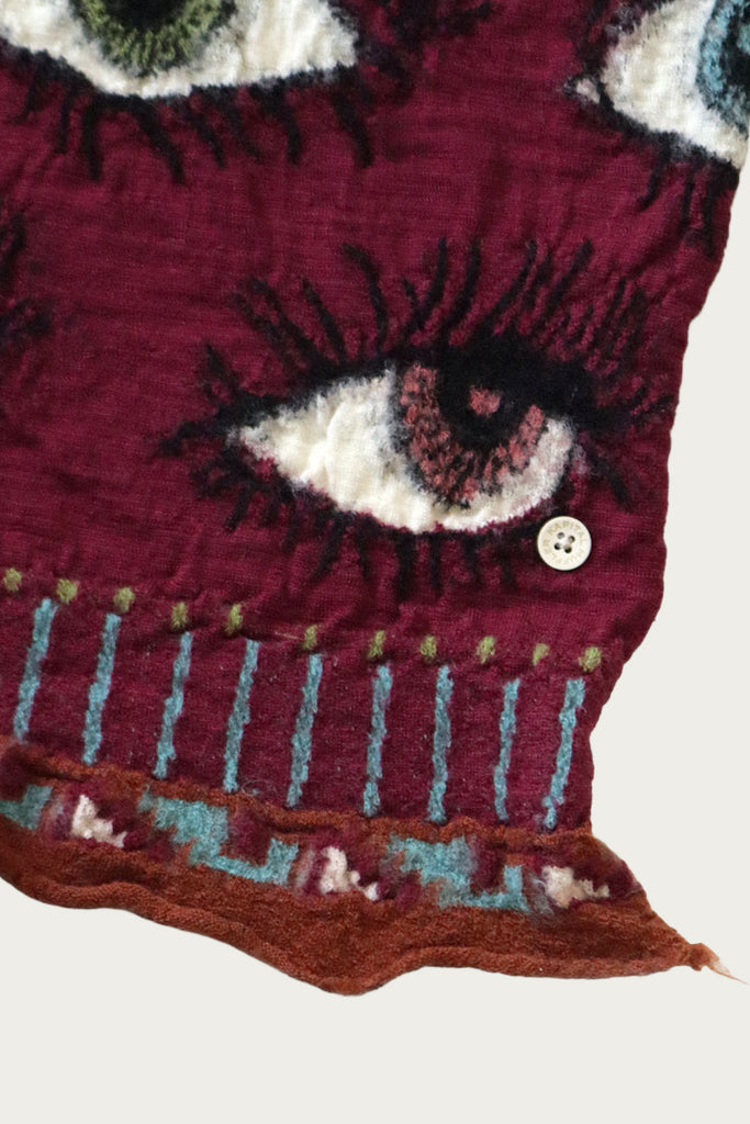 Kapital - Fulling Wool Blanket SPEAKEASY (Colorful) - Wine - Canoe Club