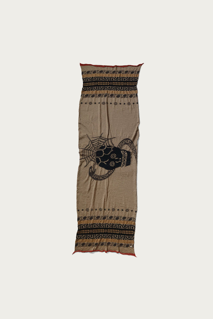 Kapital - Fulling Wool Scarf COPTIC SKULL - Beige - Canoe Club