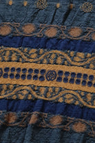 Kapital - Fulling Wool Scarf COPTIC SKULL - Navy - Canoe Club