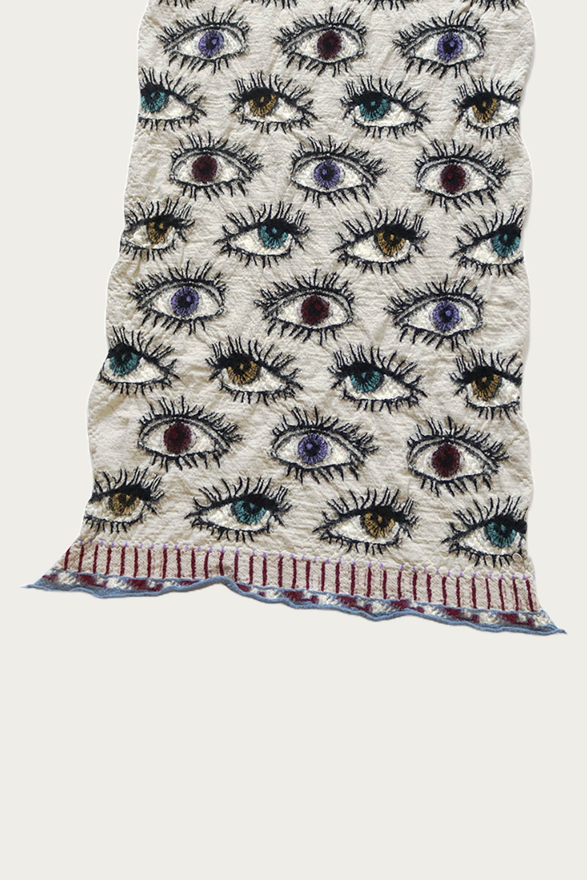 Kapital Fulling Wool HAPPY Scarf SPEAKEASY(Colorful) | Natural
