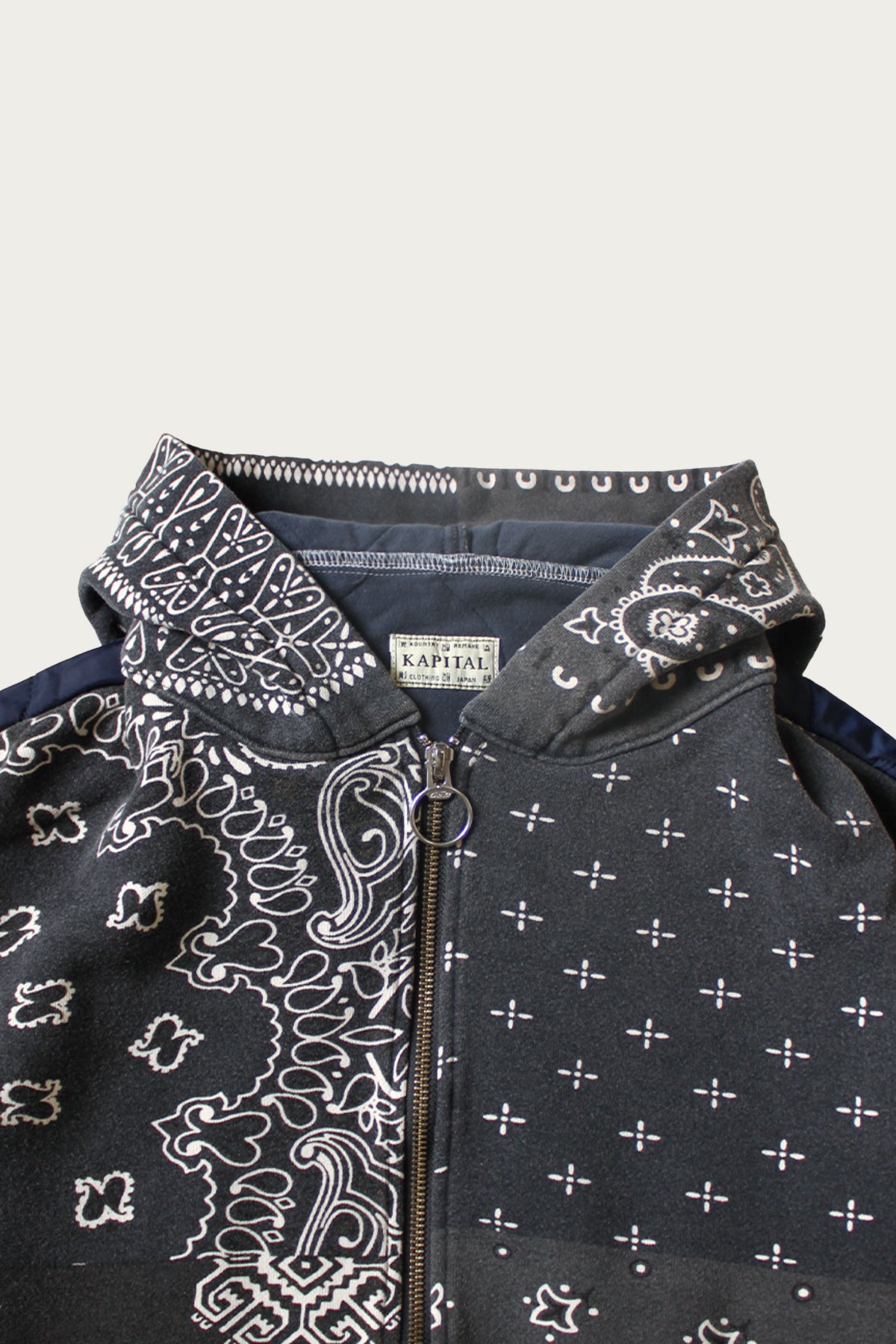 Kapital - SWT Knit Bandanna BIVOUAC Hooded Blouson - Black - Canoe Club