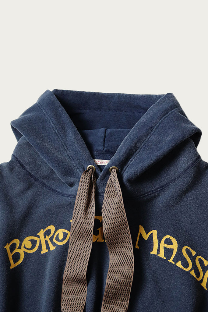 Kapital - SWT Knit DEVIL Hoodie (BORO BOROUGH MASSACRE)S-font - Navy - Canoe Club