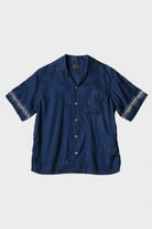 Kapital - French Cloth Linen WRANGLE Collar Aloha Shirt (SOUFFLEMON) - Indigo - Canoe Club