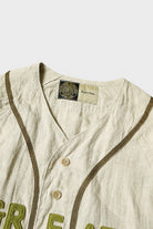 Kapital - French Linen GREAT KOUNTRY Baseball Shirt - Beige - Canoe Club