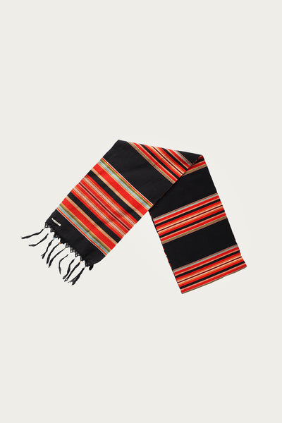 Kapital Fringe Stole (PECOS Stripe) | Black | Canoe Club