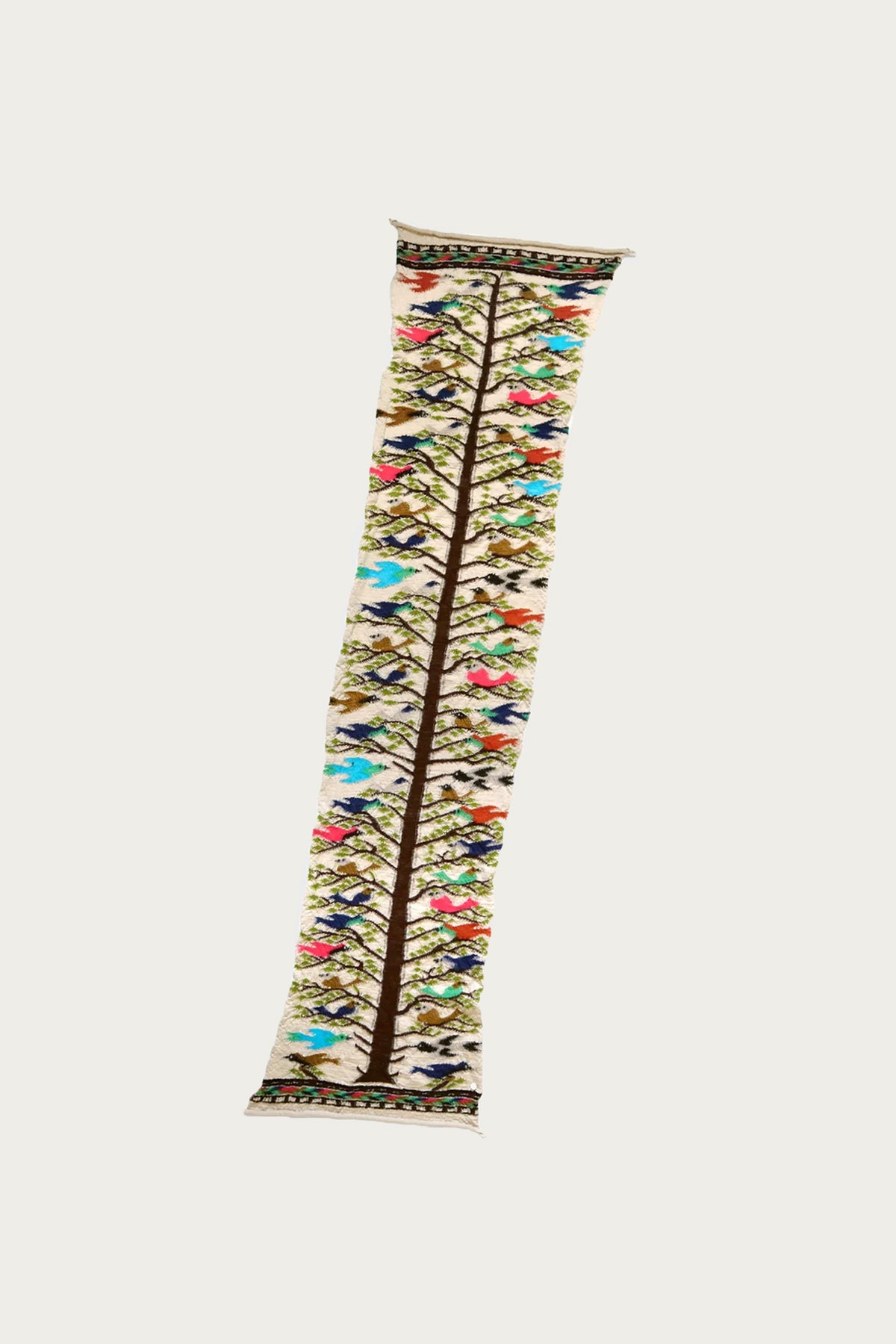 Kapital - Fulling Wool HAPPY Scarf BIRD TREE - Beige - Canoe Club