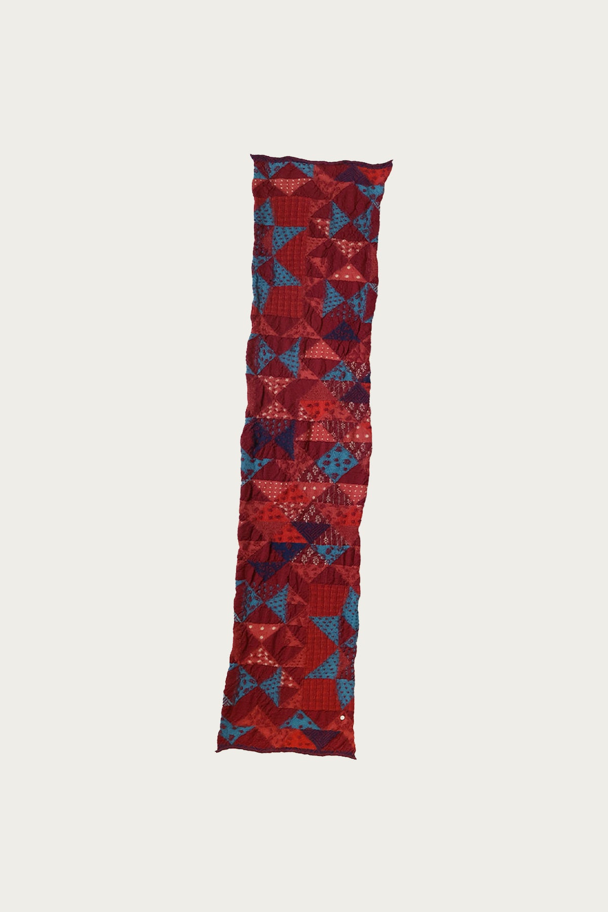 Kapital - Fulling Wool HAPPY Scarf INDIGO RAG - Red - Canoe Club
