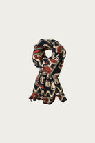 Kapital - Fulling Wool Scarf ALASKA RAVEN - Orange - Canoe Club