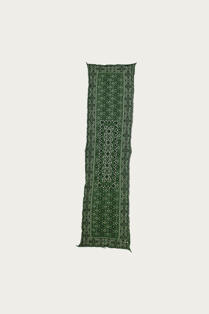 Kapital - Fulling Wool Scarf Colorful BIG-MAMA BANDANA - Green - Canoe Club