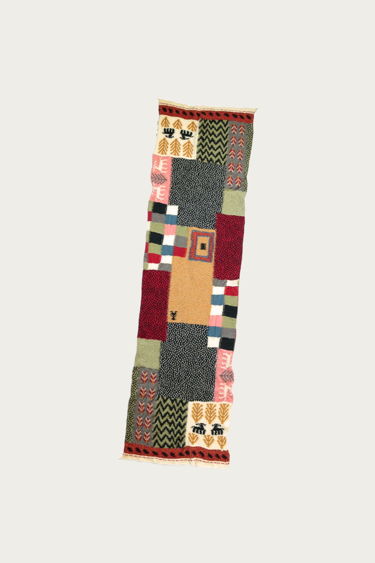 Kapital - Fulling Wool Scarf VILLAGE GABBEH - Red - Canoe Club