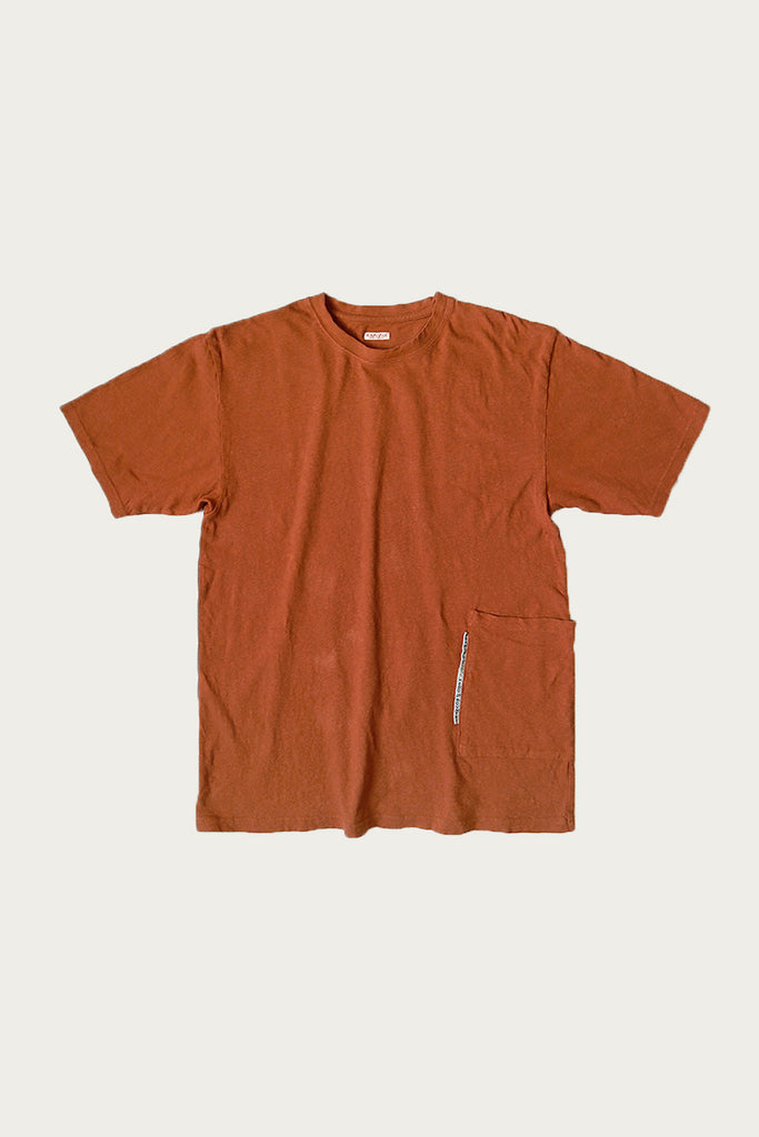 Kapital - Gauze Jersey BISCUIT Pocket T - Brown - Canoe Club