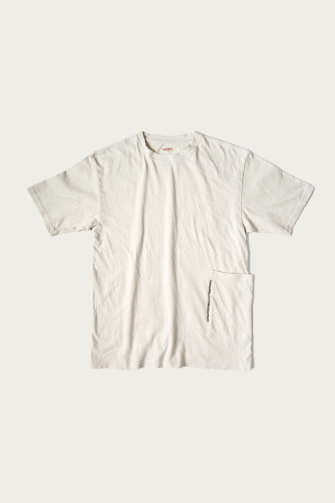 Kapital - Gauze Jersey BISCUIT Pocket T - Ivory - Canoe Club